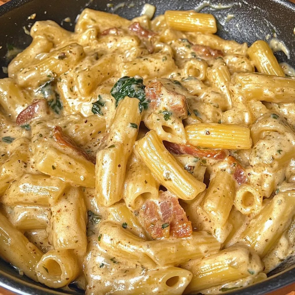 Pasta med ost- och baconsås: Ett fantastiskt ultimativt recept