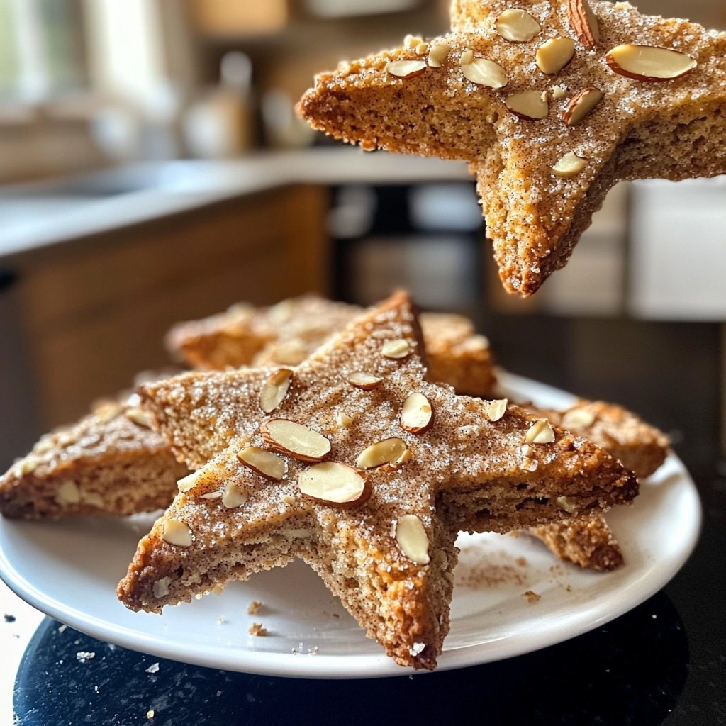 Biscotti con mandorle e cannella a forma di stella ohne