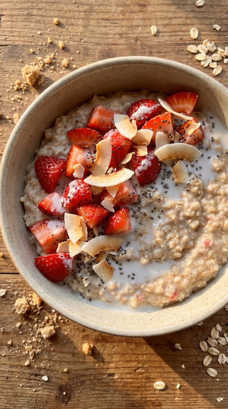 Tropische Erdbeer Kokos Oats​