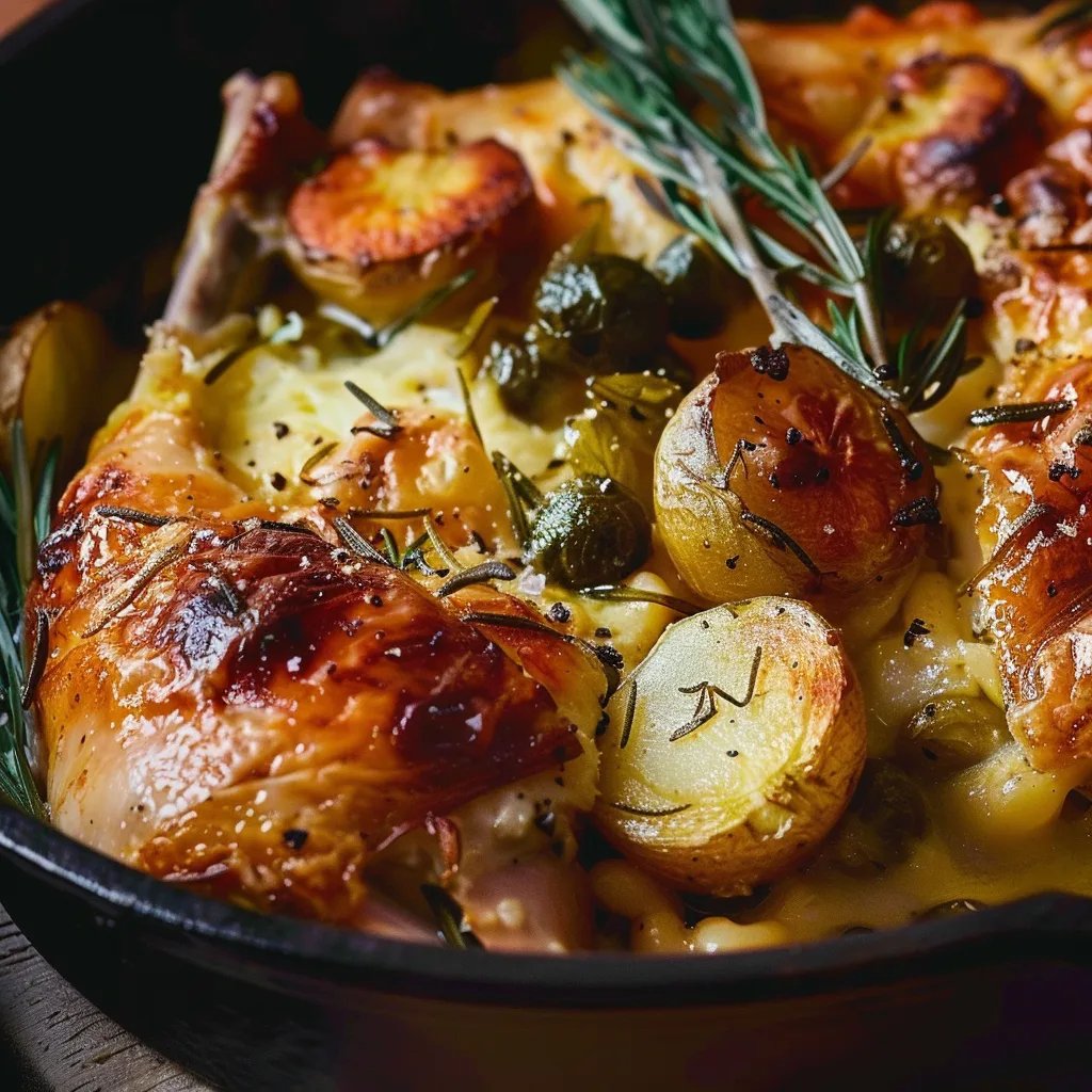 Herzhafter Rosenkohl-Räuchern Auflauf