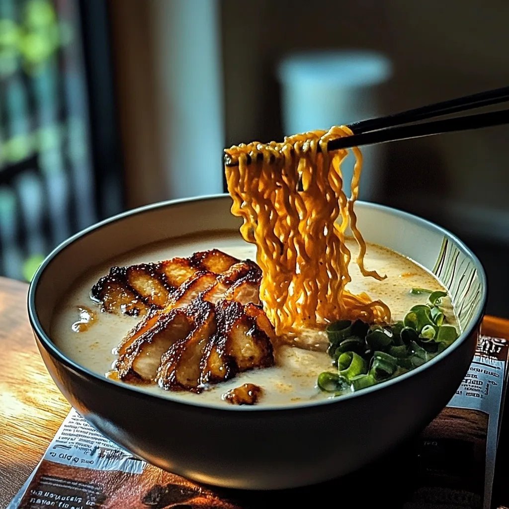 Kycklingramen med krämig vitlökssås: Ett fantastiskt ultimat recept