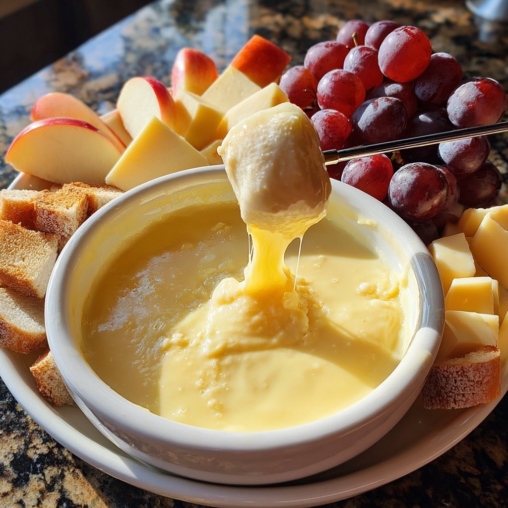 Fondue Beilage Trauben und Apfelscheiben