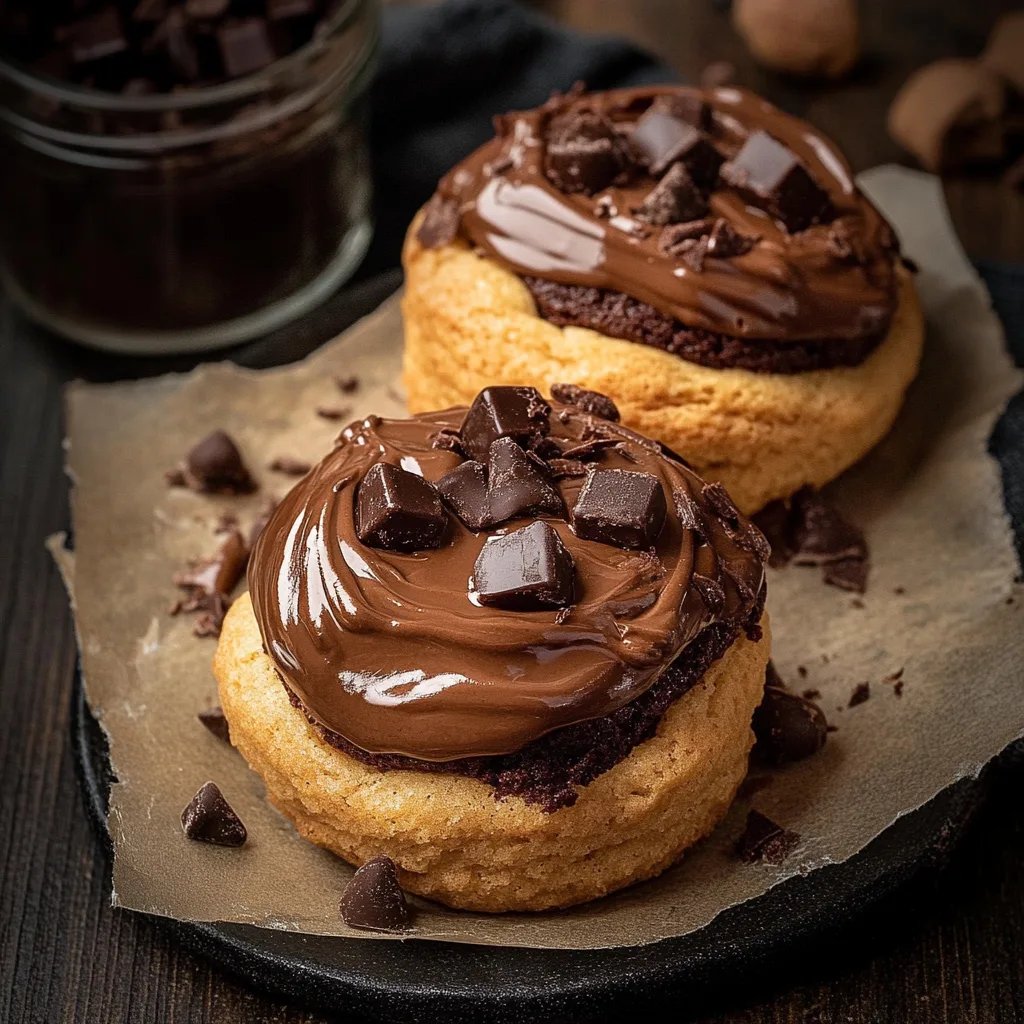 Nutella-gefüllte Schokoladenkekse