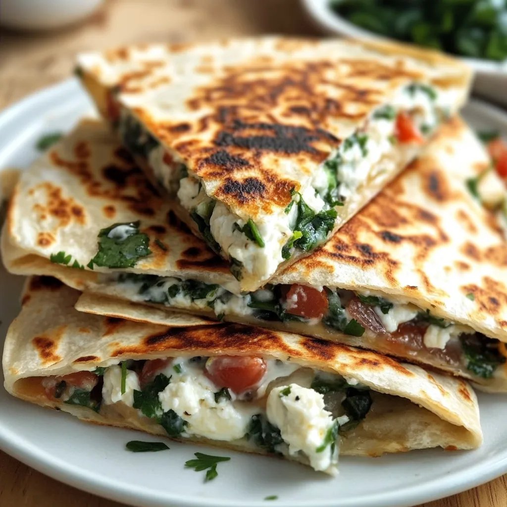 Quesadillas med spenat och fetaost: Ett fantastiskt ultimat recept