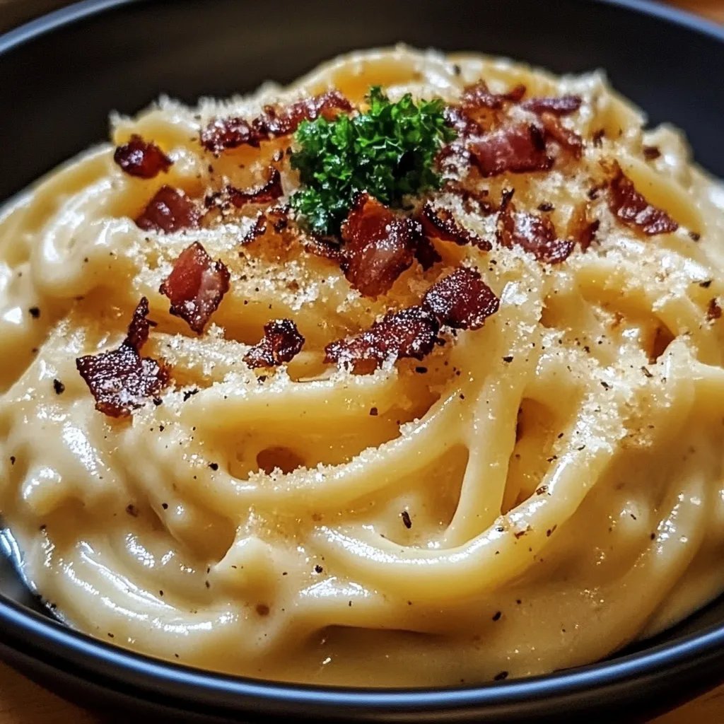 Krämig Pasta med Baconcarbonara: Ett fantastiskt ultimatum med 5 ingredienser