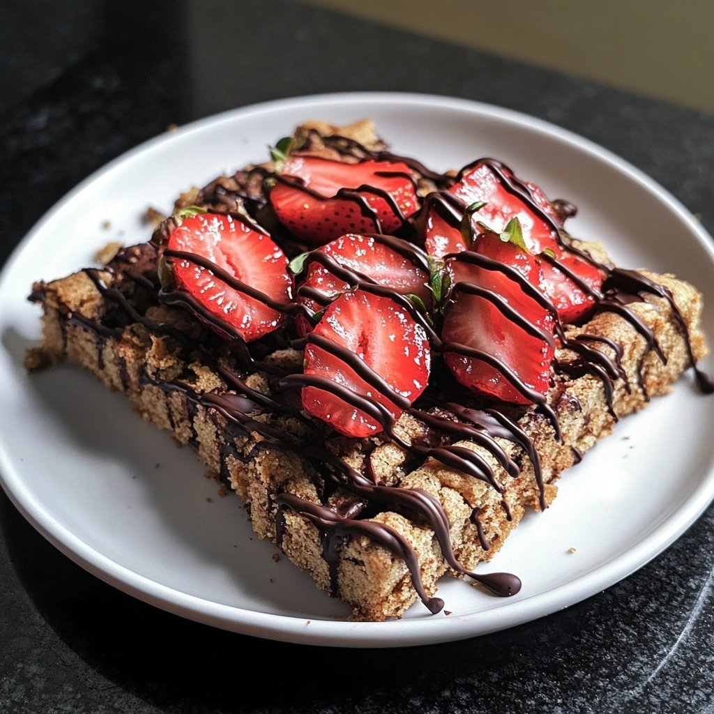 Erdbeer Kokosmakronen mit Quark und Schokolade