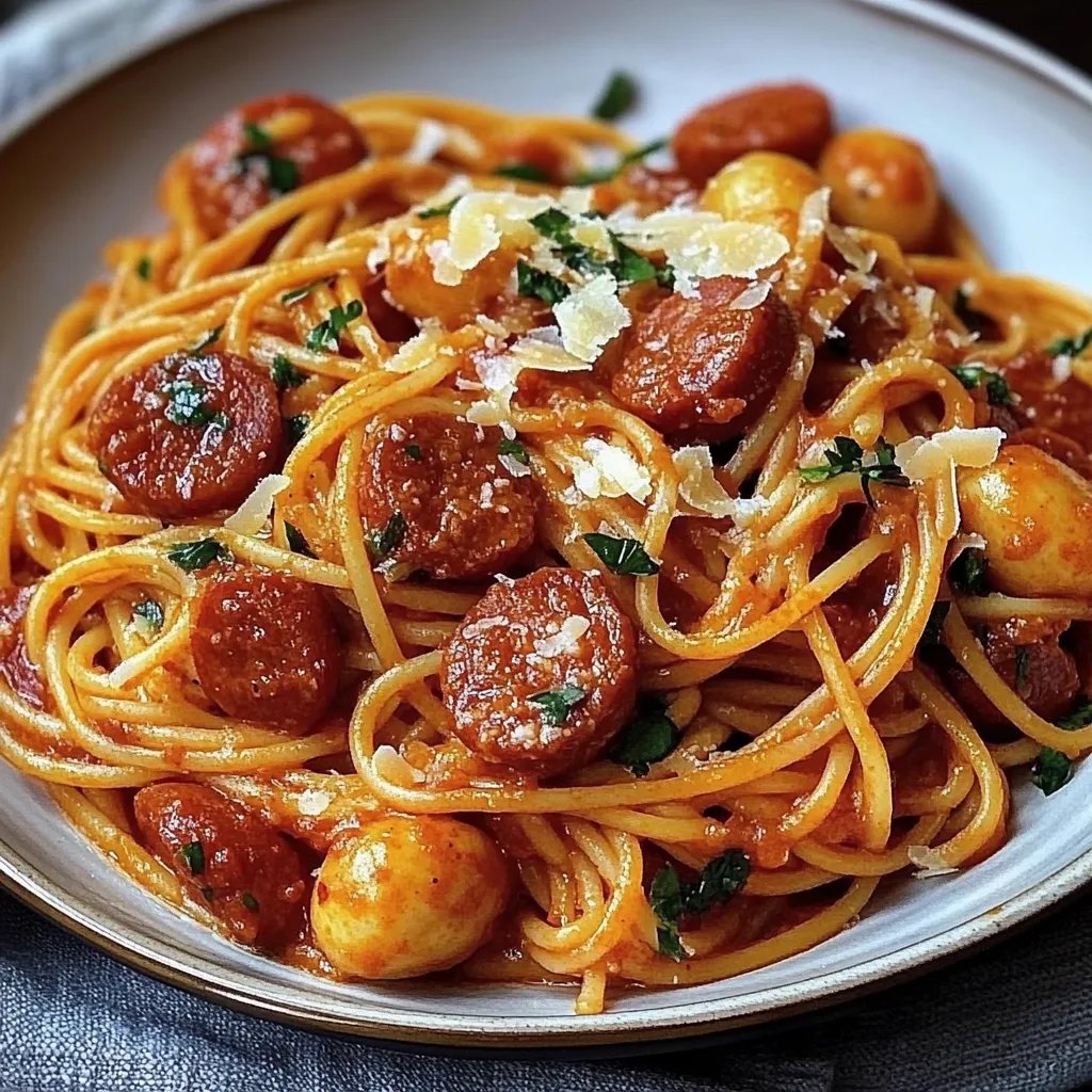 Spaghetti med chorizo och räkor: Ett underbart ultimat recept