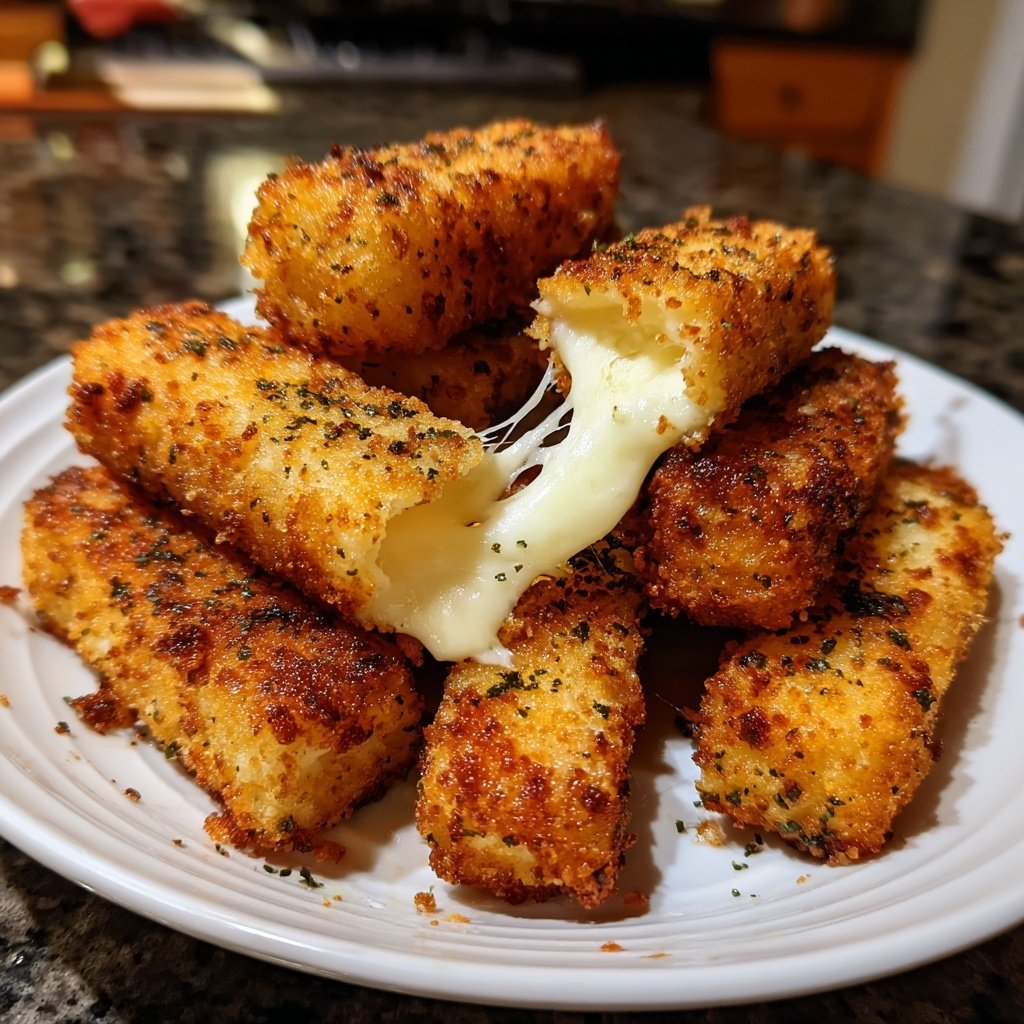 Mozzarella Sticks aus der Heißluftfritteuse