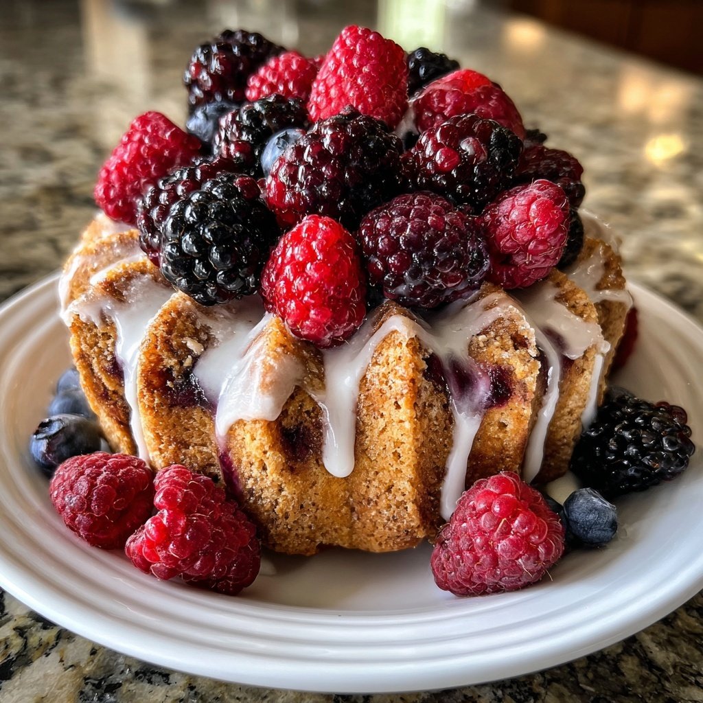 Vanille Schwamm Kuchen Beeren