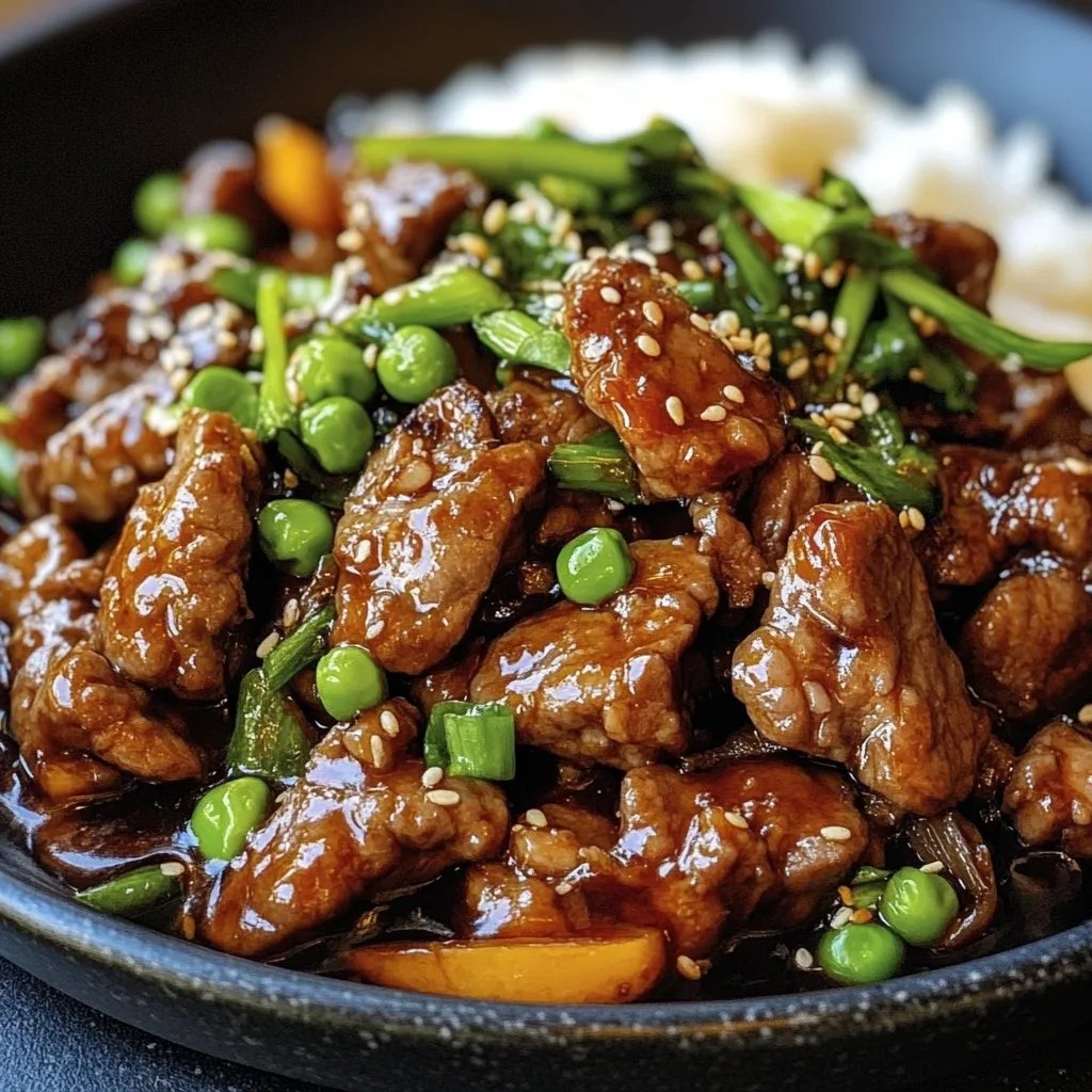 Teriyaki Rindfleisch mit Reis