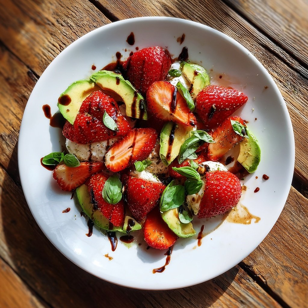 Erdbeer-Avocado-Caprese-Salat