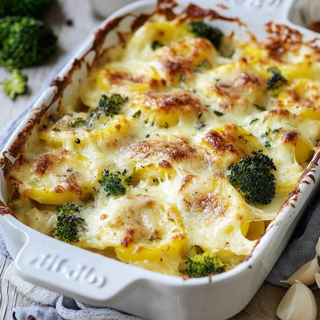 Kartoffelgratin mit Brokkoli