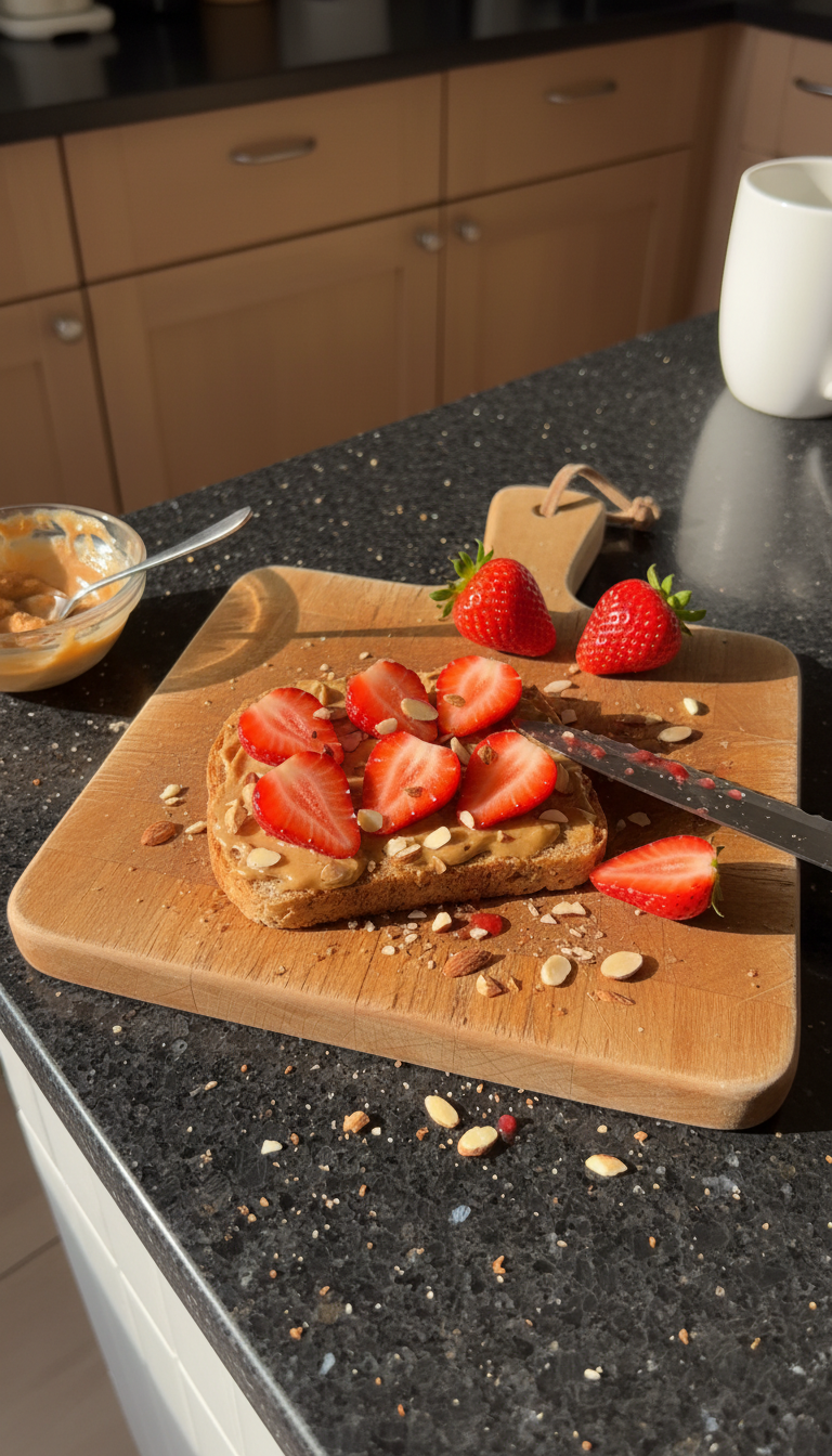 Erdbeer Mandelbutter Toast​