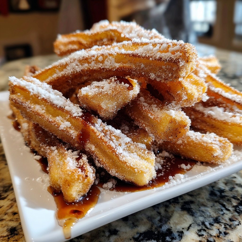 Weihnachtsbaum Churros mit Zimt