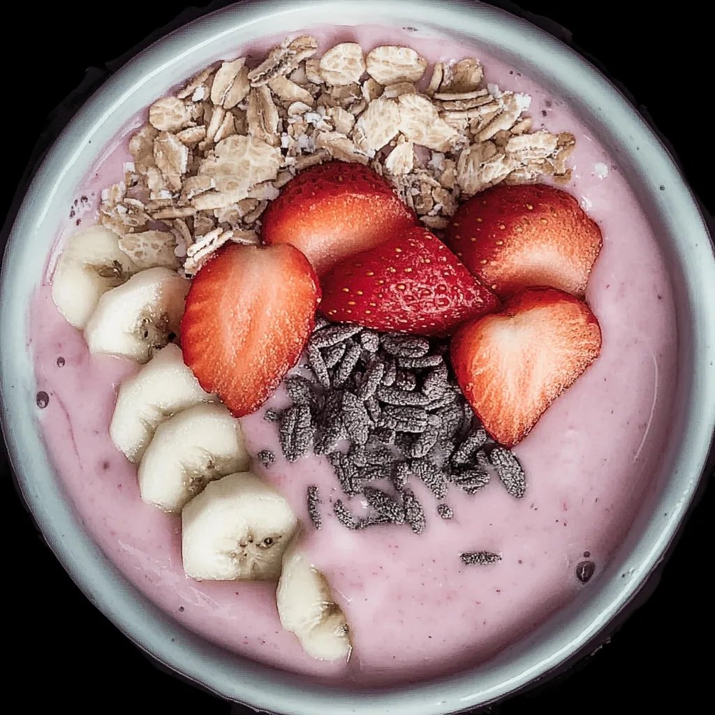 Tjock jordgubbssmoothie-skål: Ett underbart ultimat recept