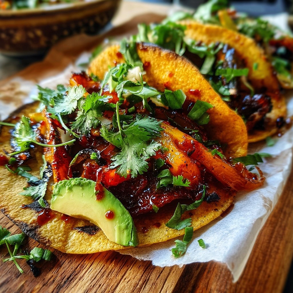 Süß Scharfe Gemüse Tacos