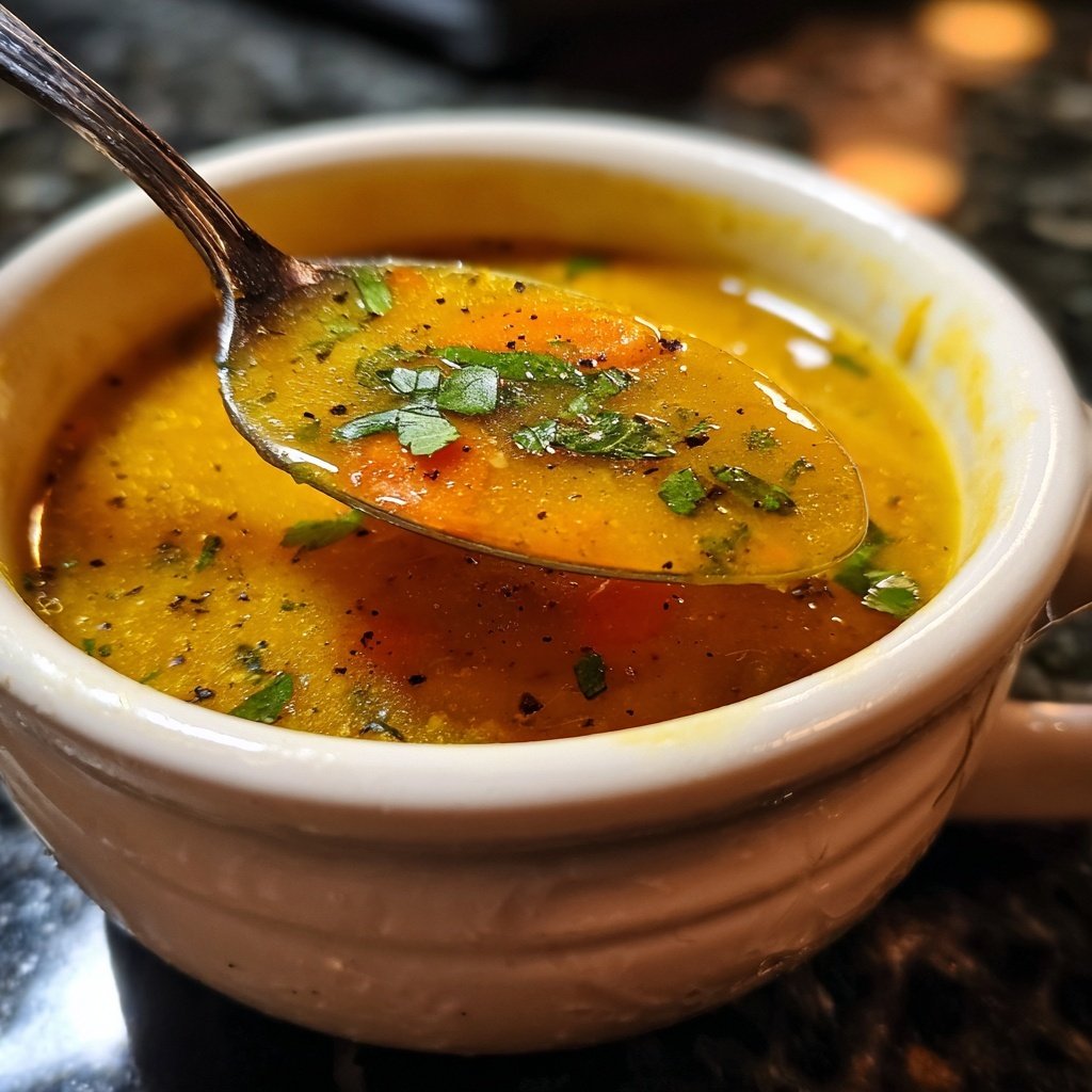 Italienische Linsensuppe mit frischen Kräutern