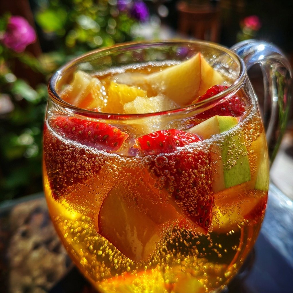 Apfel-Trauben-Bowle mit Ginger Ale