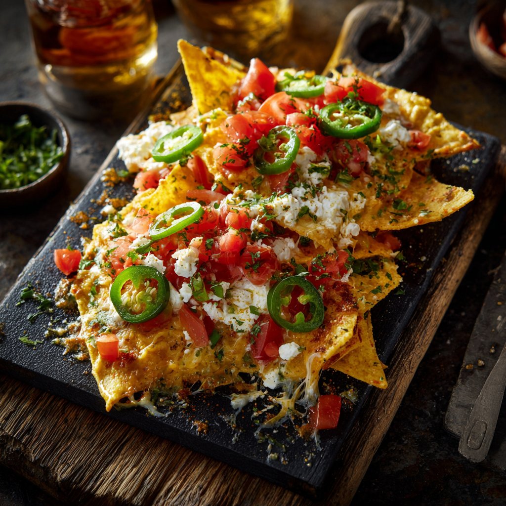 Gefüllte Hüttenkäse Nachos