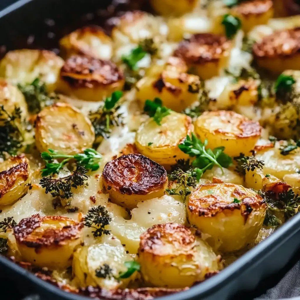 Einfacher Kartoffel-Rosenkohl-Auflauf