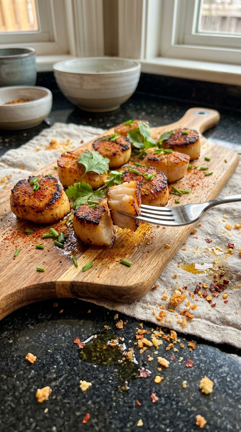 Extrem Scharfe Gebratene Jakobsmuscheln​