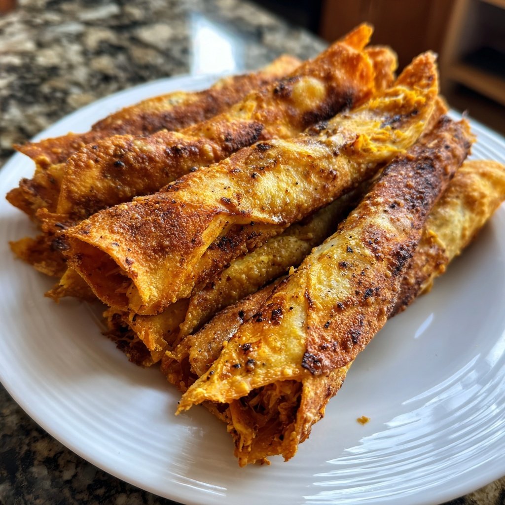 Taquitos Jackfruit Käse knusprig