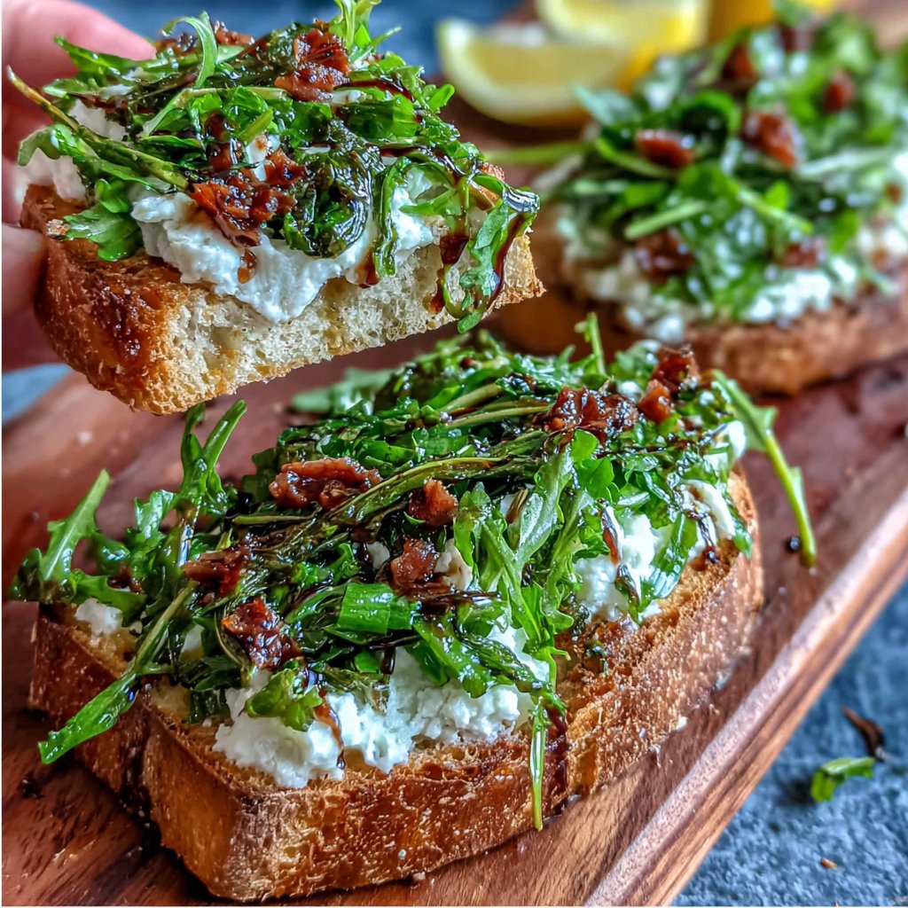 Schnelle Löwenzahn-Bruschetta