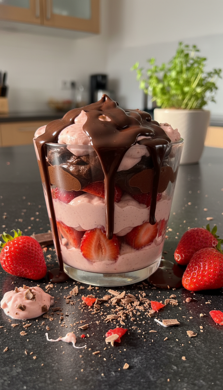 Schoko Erdbeer Liebes Becher​