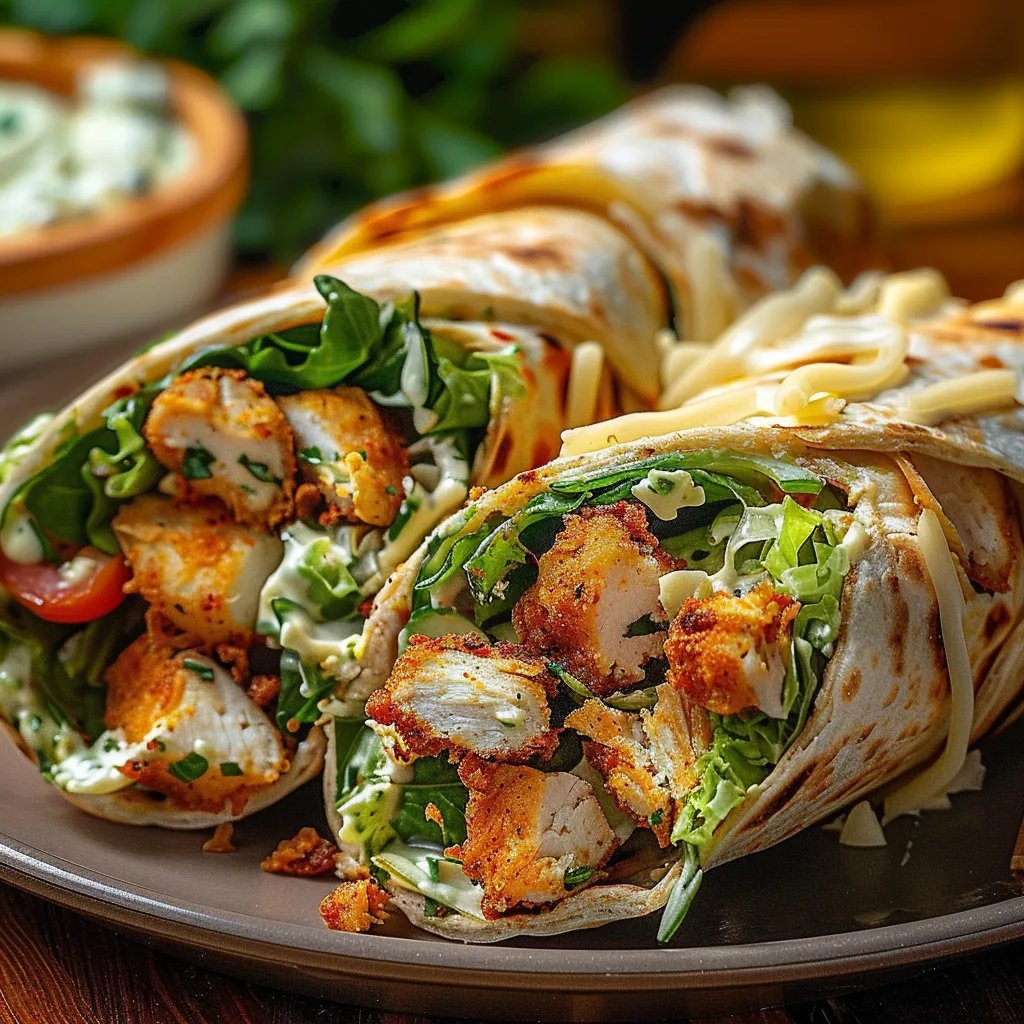 Crispy Chicken Caesar Wrap
