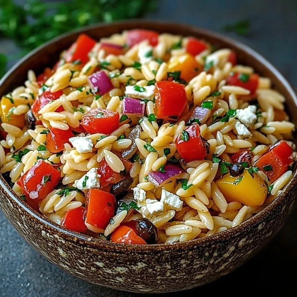 Mediterraner Orzo-Salat: Ein Unglaublich Essenzielles Rezept für 6 Personen