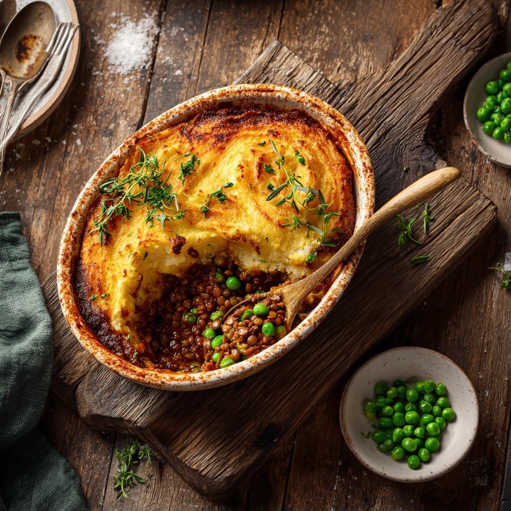 Herzhafter Shepherd's Pie mit Linsen