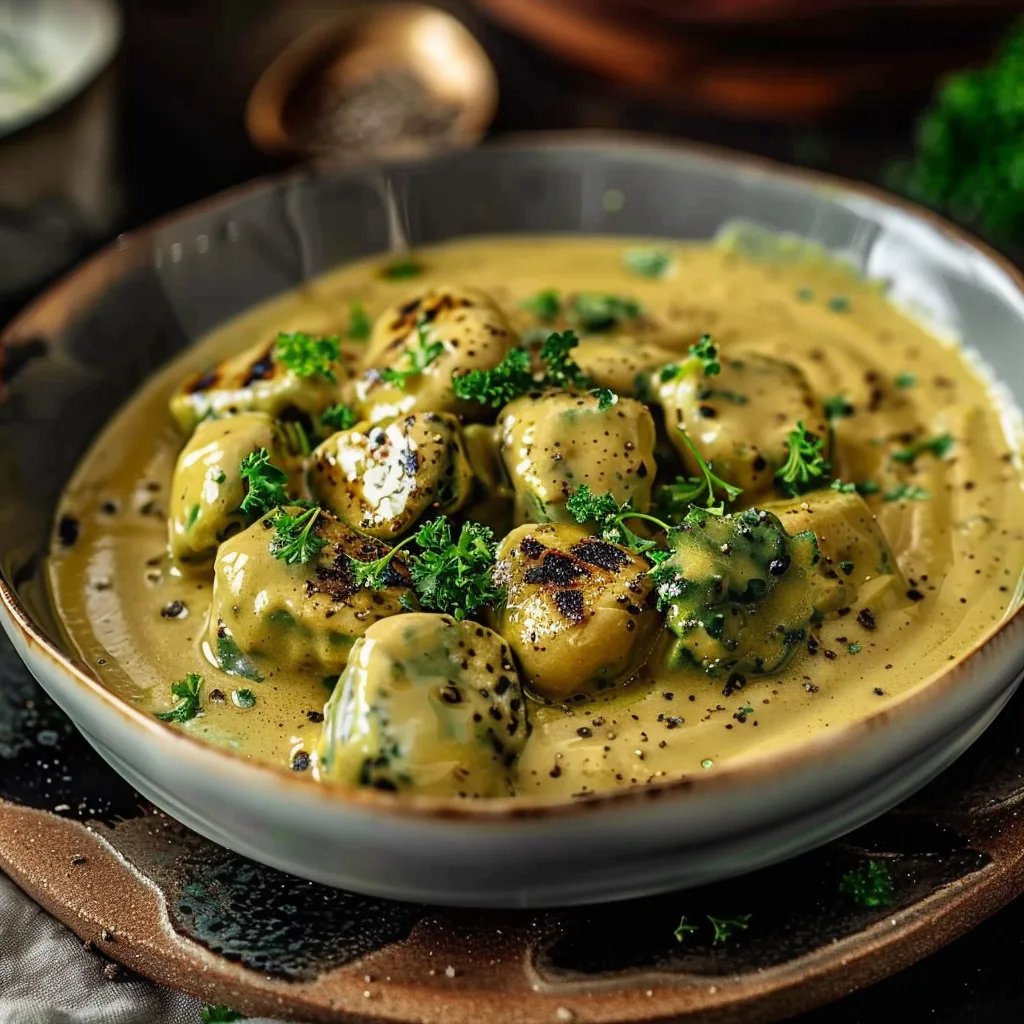 Rosenkohl in Frischkäse-Senfsauce